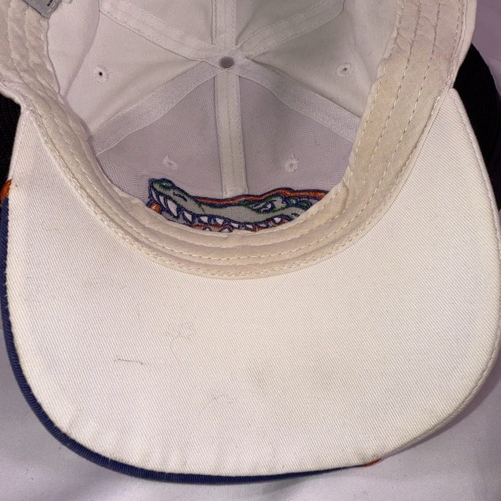 Florida Gators White Strap Back Adjustable Baseball Hat Cap Embroidered Logo AIM - Picture 10 of 11